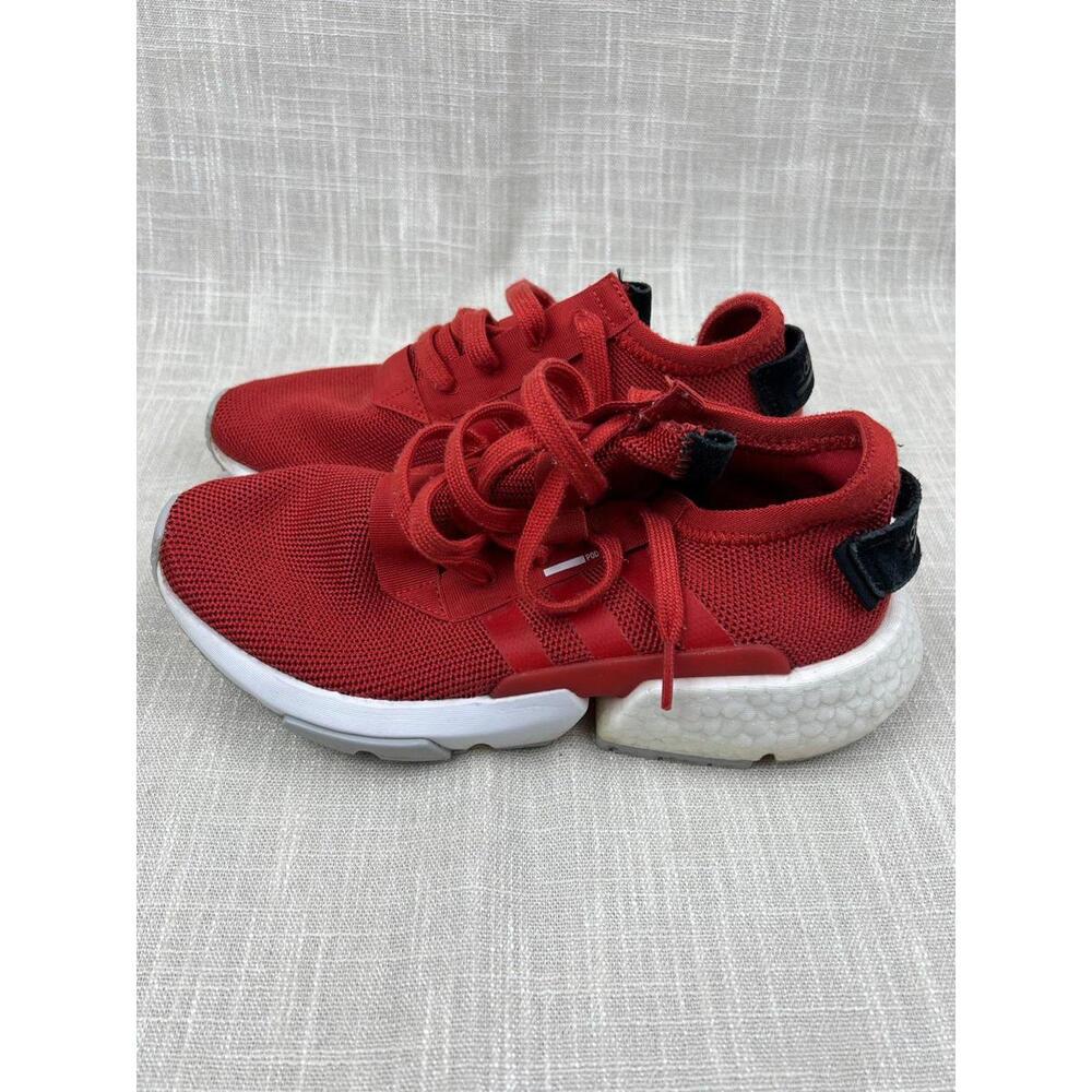 Adidas Red Mens Sneakers with White Sole Size 5.5